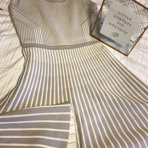 Gray and White Cocktail Dress